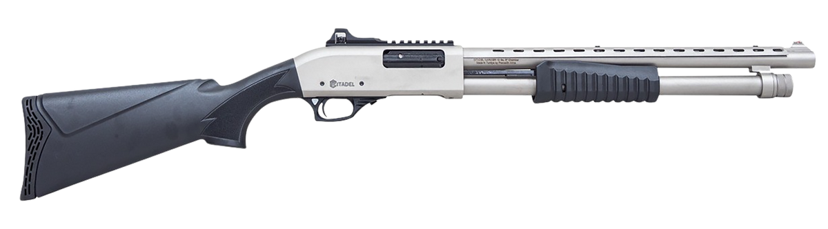 Citadel Mariner 20 Gauge 18.5" 4+1 3" Pump-Action Shotgun - Nickel / Black Synthetic