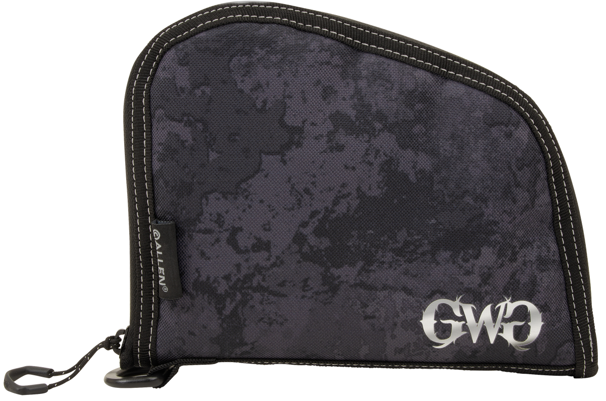 Girls With Guns Midnight 8" Handgun Case Black/Shade Blackout Camo - Locking Zipper