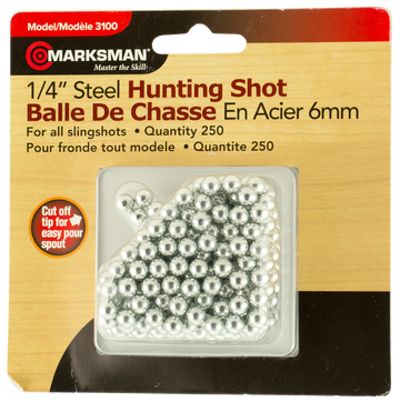 Marksman 3100 Slingshot Steel Shot 1/4" 250 Pack