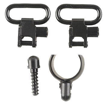 Uncle Mikes 15912 Magnum Band Swivel Set Quick Detach 1" Loop Blued Steel - 12 Ga Single Barrel / Over-Under Shotgun