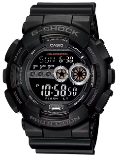 G-Shock GD100-1B Tactical Digital LED Black Stainless Steel Bezel Watch