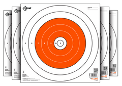 EZ-Aim 15496 Bullseye Paper Hanging Target 12" x 12" White/Orange 12 Pack