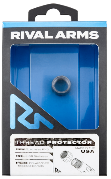 Rival Arms Thread Protector 9mm Luger 1/2x28 Stainless PVD 416R Stainless Steel