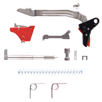 Timney Triggers Alpha Competition UBK 9mm/.40 S&W 3 lb Single-Stage Drop-In Trigger - Red/Black - Glock Gen 3-4