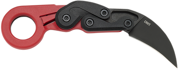 Columbia River Provoke 4041R 2.47" Folding Hawkbill Plain Black Stonewashed 1.4116 SS Red Grivory Handle