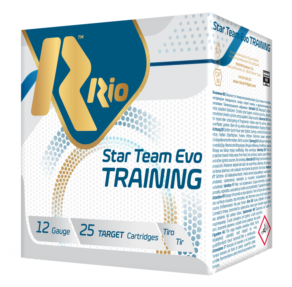 Rio Ammunition Star Team Training 24 Light 12 Gauge 2.75" 7/8 oz #8 Shot - Box or Case