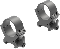 Leupold QRW2 Cross-Slot 30mm High Matte Black Scope Rings - Quick Release Steel