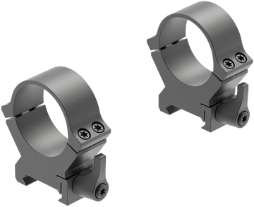 Leupold QRW2 Cross-Slot 30mm High Matte Black Scope Rings - Quick Release Steel