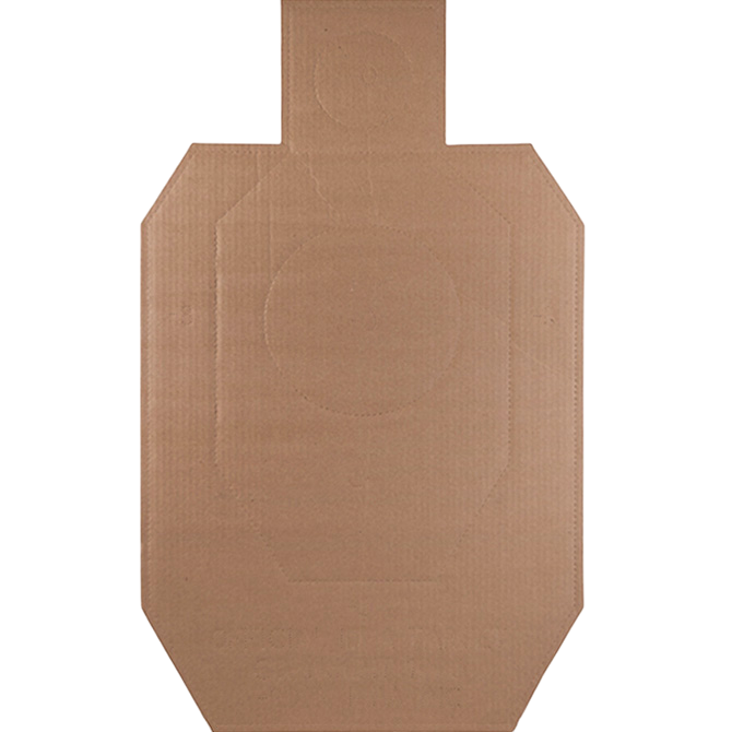 Action Target IDPA-CB-100 IDPA Competition Hanging Cardboard Torso Target 18.25" x 30.75" Brown 100/Box