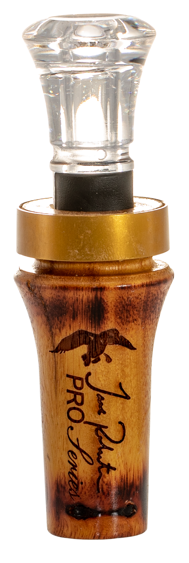 Duck Commander DCPROBH Pro Series Burnt Hedge Double Reed Mallard Hen Duck Call - Brown Wood