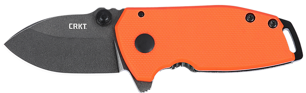 Columbia River CRKT 2486 Squid Compact 1.75" Folding Drop Point D2 Plain Stonewashed Blaze Orange G10/SS Handle