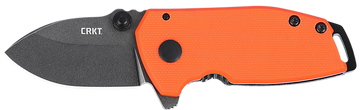 Columbia River CRKT 2486 Squid Compact 1.75" Folding Drop Point D2 Plain Stonewashed Blaze Orange G10/SS Handle