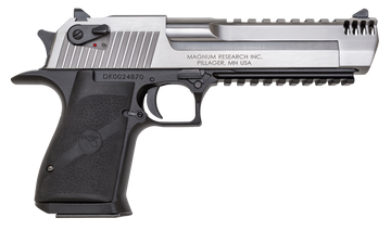 Magnum Research Desert Eagle Mark XIX L6 50 AE 6" 7+1 Semi-Auto Pistol - Integral Muzzle Brake - Black Anodized Aluminum
