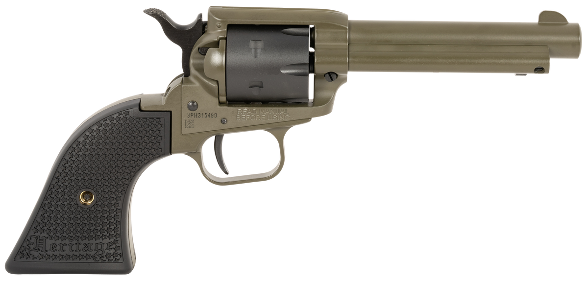 Heritage Mfg Rough Rider 22 LR 4.75" 6-Shot SAO Revolver - OD Green Cerakote