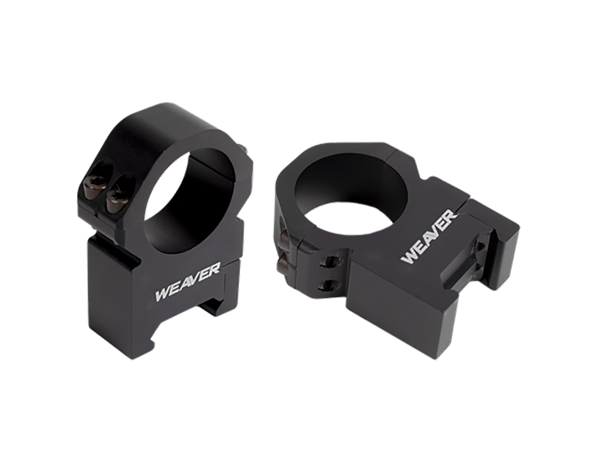 Weaver Mounts 48386 Precision Black Anodized Aluminum 30mm Tube Medium Scope Rings
