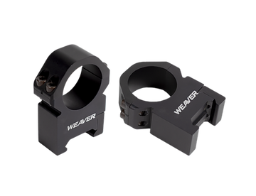 Weaver Mounts 48386 Precision Black Anodized Aluminum 30mm Tube Medium Scope Rings