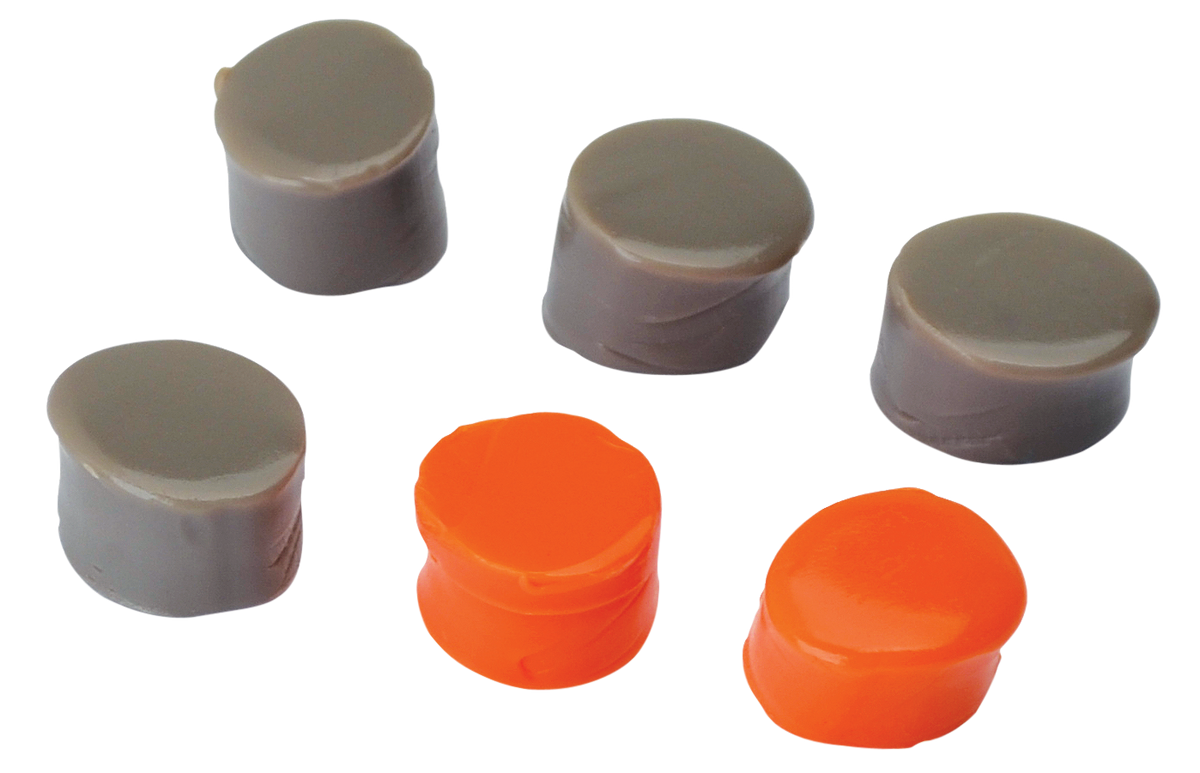 Walkers Game Ear Silicone Putty 32 dB In The Ear Flat Dark Earth/Orange Earplugs - 3 Pack