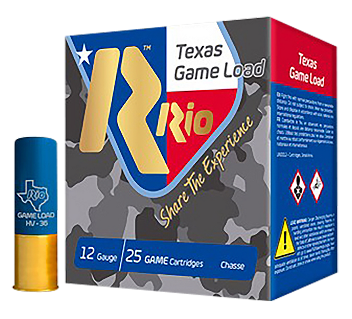 Rio Ammunition Texas Game Load High Velocity 12 Gauge 2.75" 1-1/4 oz 8 Shot - Box or Case