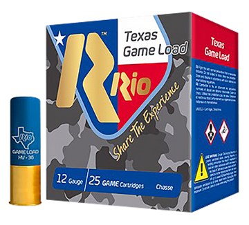 Rio Ammunition Texas Game Load High Velocity 12 Gauge 2.75" 1-1/4 oz 8 Shot - Box or Case