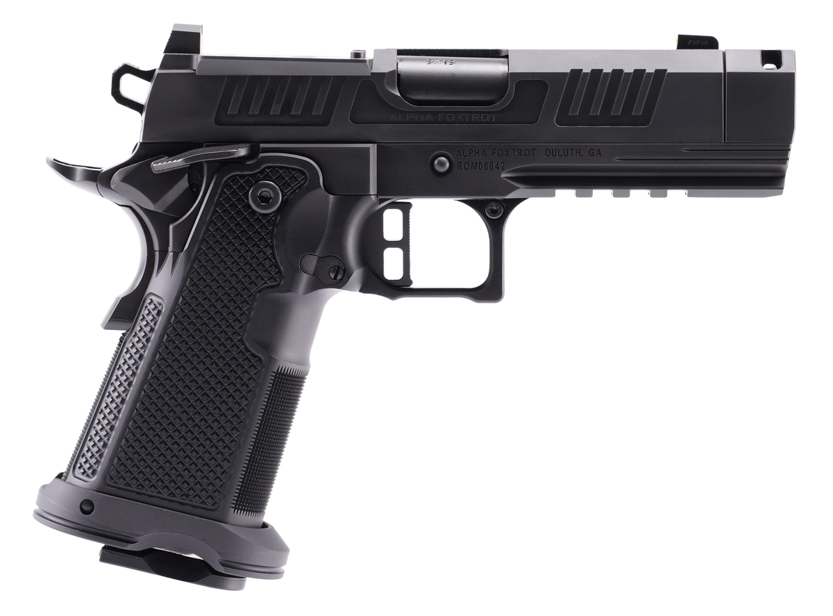 Alpha Foxtrot AF1911 Romulus 9mm Luger 3.5" 20+1 Semi-Auto Pistol - Black DLC Threaded Compensated