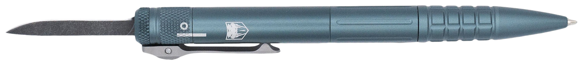 CobraTec Knives CNC OTF Tactical Pen Gen II 1.75" D2 Drop Point Gray Aluminum Pocket Clip