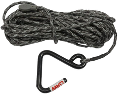 Hawk Jaw Hook Hoist Rope Black 35' Long