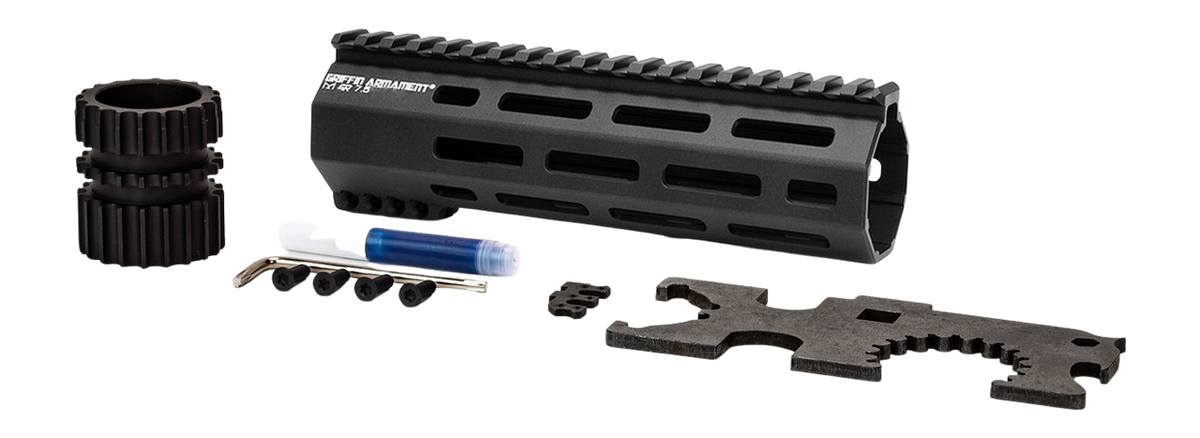Griffin Armament SR-RIGID M-LOK Rail 7.5" Handguard - Black Anodized