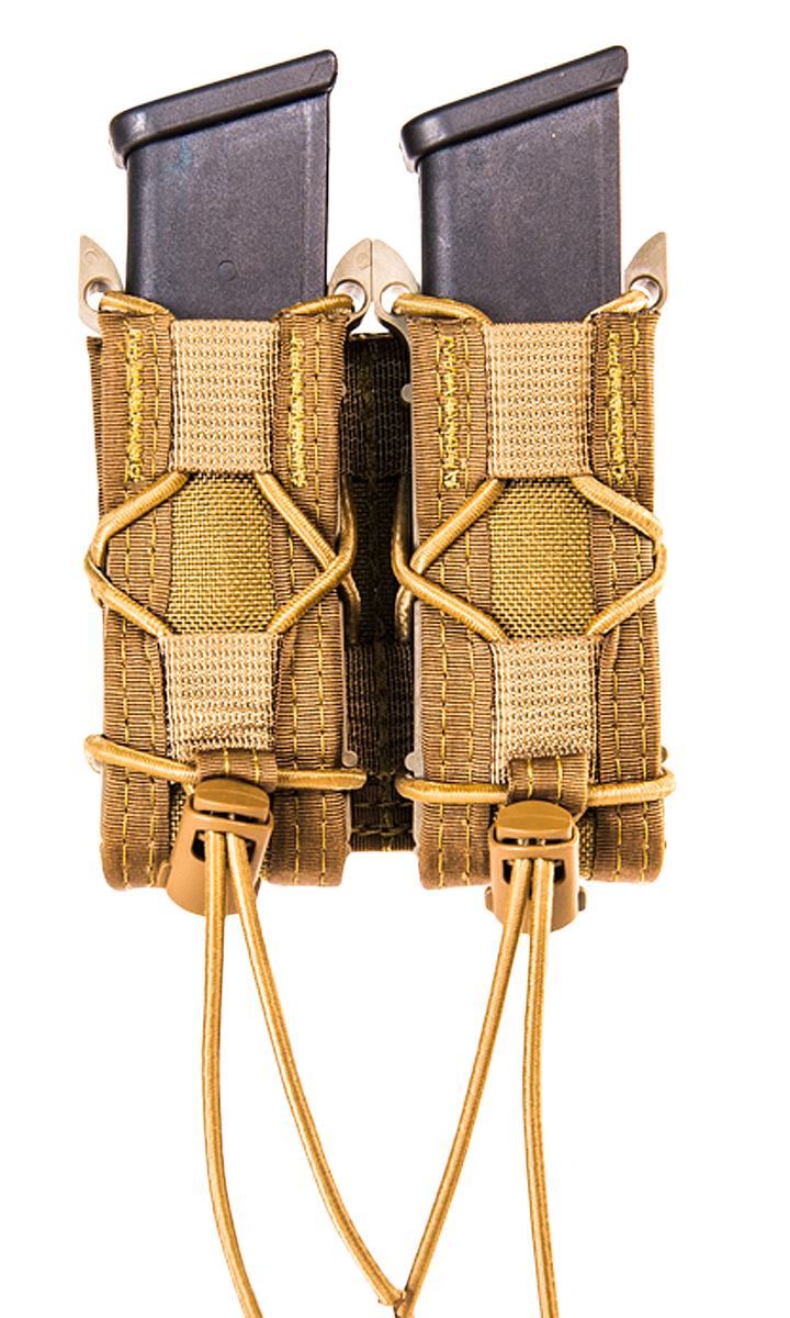 High Speed Gear 11PT02CB TACO Double Pistol Mag Pouch Coyote Brown Nylon MOLLE