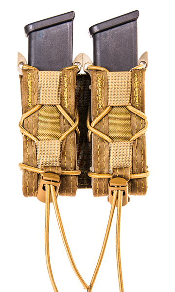 High Speed Gear 11PT02CB TACO Double Pistol Mag Pouch Coyote Brown Nylon MOLLE