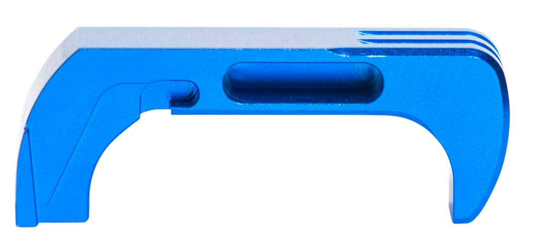 Cross Armory CRG5MCBL Magazine Catch Extended Glock Gen 4-5 Blue Anodized 7075-T6 Aluminum