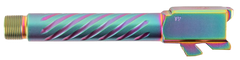 Ballistic Adv Premium Series 9mm Luger 4.99" Spiral Fluted Threaded Barrel - PVD Iridescent Stainless - Fits Glock 17 Gen 5
