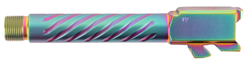 Ballistic Adv Premium Series 9mm Luger 4.99" Spiral Fluted Threaded Barrel - PVD Iridescent Stainless - Fits Glock 17 Gen 5