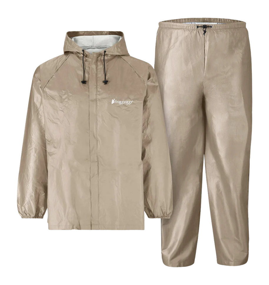 Frogg Toggs Ultra-Lite2 Waterproof Rain Suit Khaki Large
