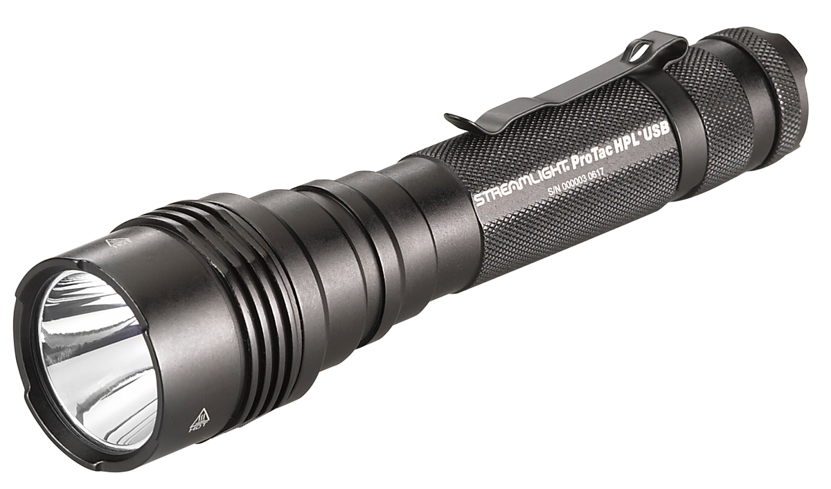 Streamlight ProTac HPL USB 88076 Flashlight 65/400/1000 Lumens White LED Black Anodized