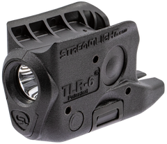 Streamlight TLR-6 100 Lumen White LED Weapon Light for Glock 42/43 - Light Only - Black Polymer