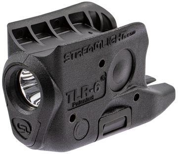 Streamlight TLR-6 100 Lumen White LED Weapon Light for Glock 42/43 - Light Only - Black Polymer