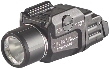 Streamlight TLR-7 HL-X USB 500/1,000 Lumens White LED Black Anodized Weapon Light