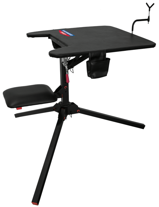 Birchwood Casey MSB300 Swivel Action Shooting Bench - Black Steel, 29" W x 29" L