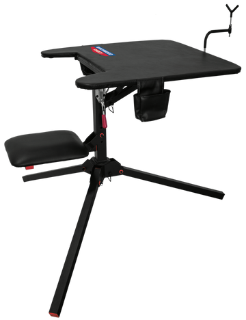 Birchwood Casey MSB300 Swivel Action Shooting Bench - Black Steel, 29" W x 29" L