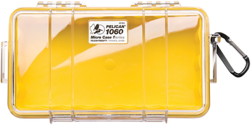 Pelican 1060 Micro Case Yellow/Clear Polycarbonate 9.88" Crushproof Watertight