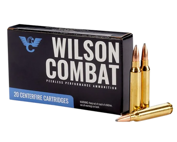 Wilson Combat 223 Rem 65gr Sierra GameKing Spitzer Boat Tail Rifle Ammo - Box or Case