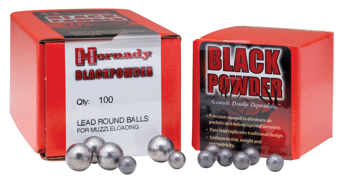 Hornady 6060 Black Powder Lead Balls 44 Cal .451 100/Box