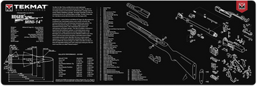 TekMat Ruger Mini-14 Cleaning Mat 12"x36" Rubber Parts Diagram