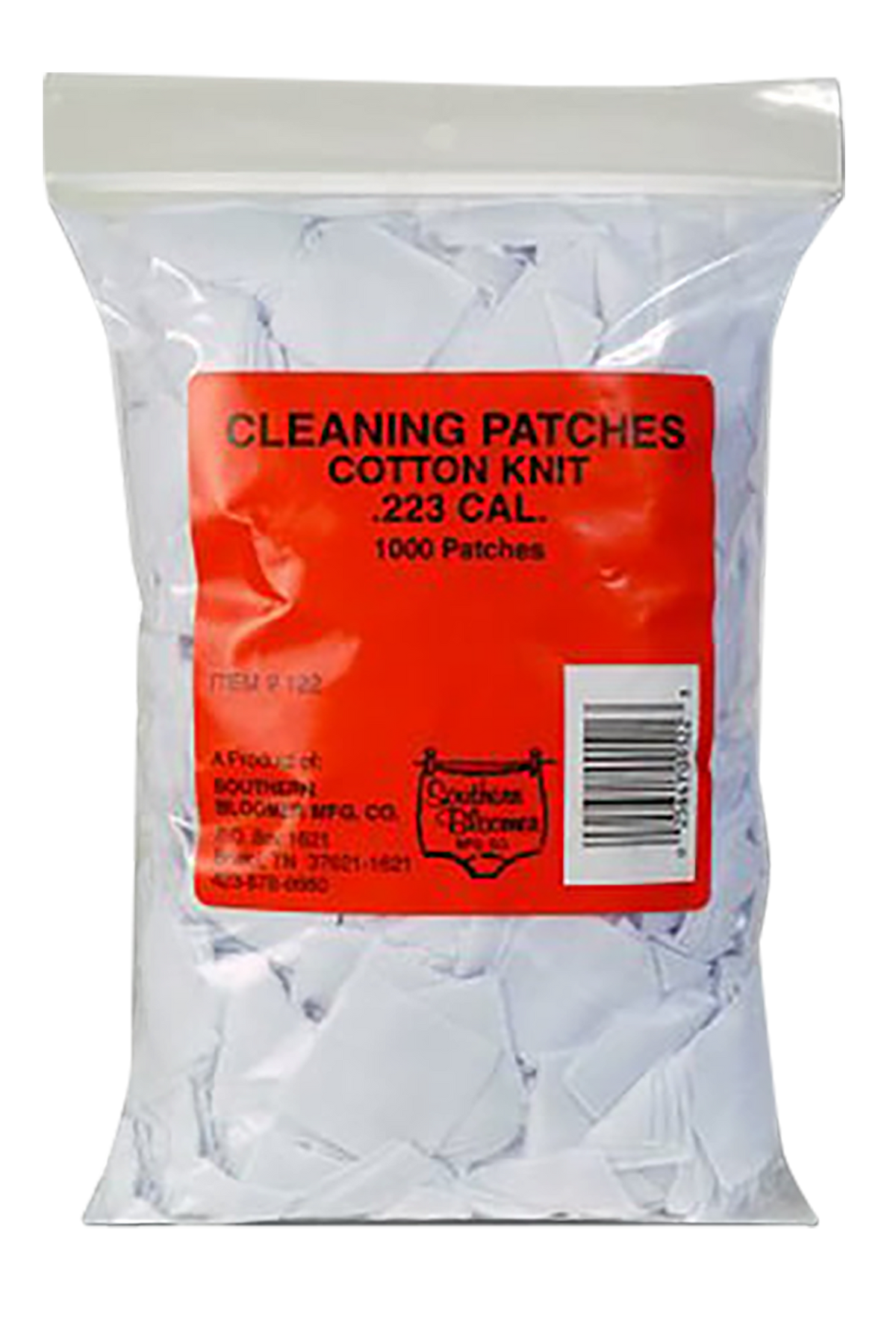 Southern Bloomer 122 Cleaning Patches .223 Rem/5.56x45mm NATO Cotton 1000 Per Bag