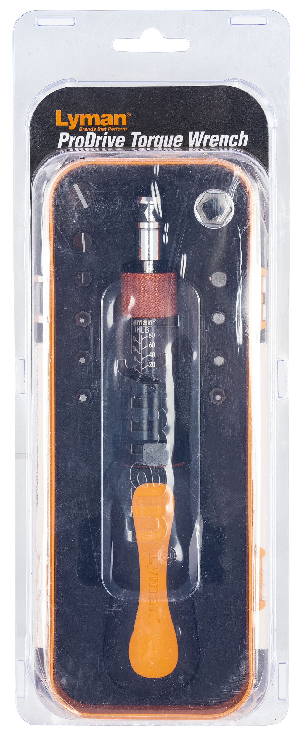 Lyman Pro Drive Torque Wrench 10-80 in/lbs Black/Orange Steel Rubber Handle