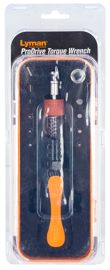 Lyman Pro Drive Torque Wrench 10-80 in/lbs Black/Orange Steel Rubber Handle
