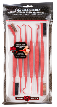 Real Avid Accu-Grip Picks & Brushes Rifle/Shotgun Plastic 8-8.25" 6 Per Pkg