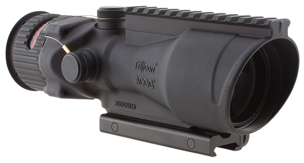 Trijicon 100002 ACOG 6x48mm Illuminated Red Chevron .308/7.62 BDC Riflescope - Black Hardcoat Anodized