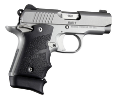 Hogue 39080 Rubber Grip Cobblestone Black with Finger Grooves for Kimber Micro 9