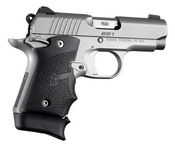 Hogue 39080 Rubber Grip Cobblestone Black with Finger Grooves for Kimber Micro 9